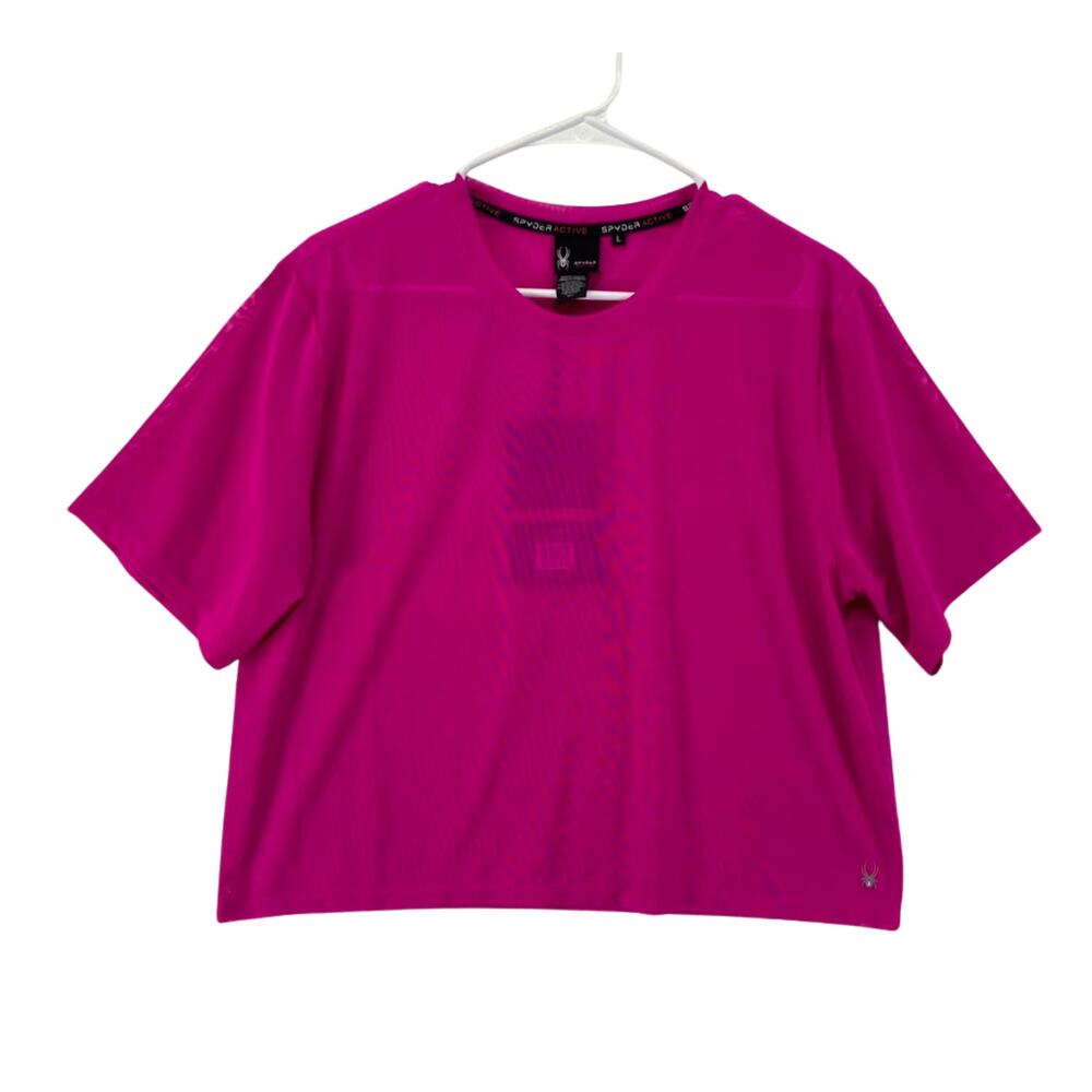 Spyder Active Women's Mesh Cropped Athletic T-shirt Sz L